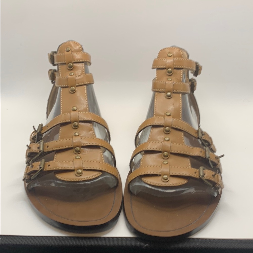 Chadwicks Tan Gladiator Sandals with Ankle Strap